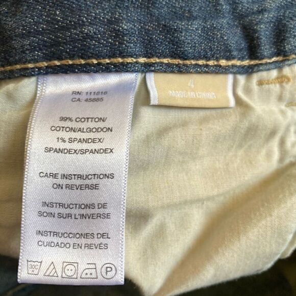 Michael Kors Skinny Mid Rise Medium Wash Jeans 4 - Picture 2 of 5